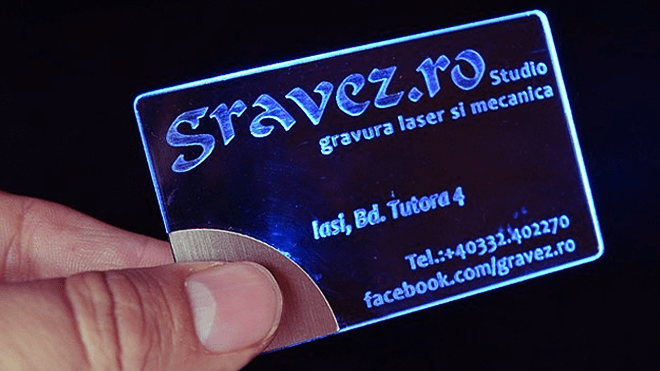 Transparent LED-Lit Business Card by Gravez Dotro