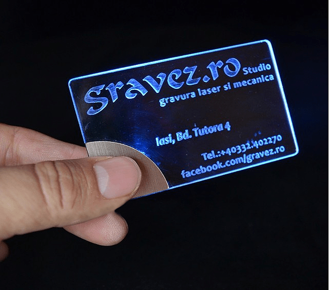 Transparent LED-Lit Business Card by Gravez Dotro