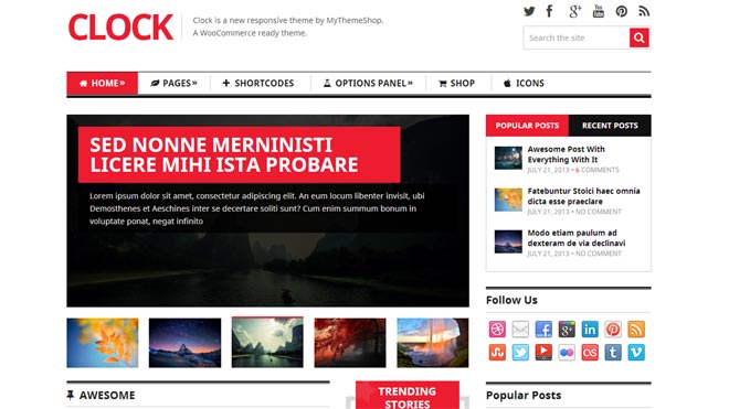 clock wordpress theme