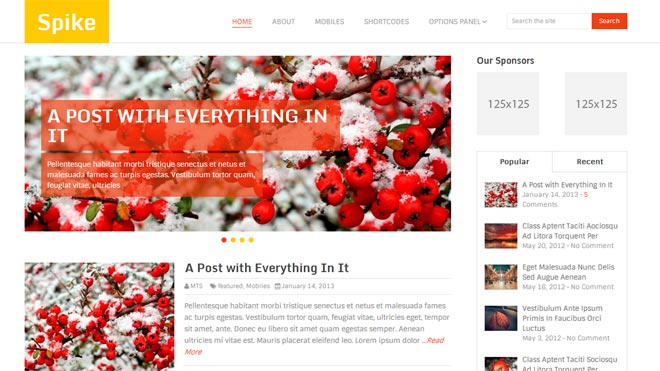 spike wordpress theme