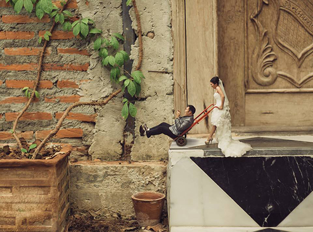 unique wedding shot