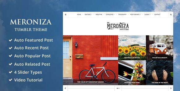 Meroniza - A Responsive & Elegant Tumblr Theme