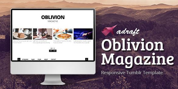 Oblivion Magazine - Responsive Tumblr Theme