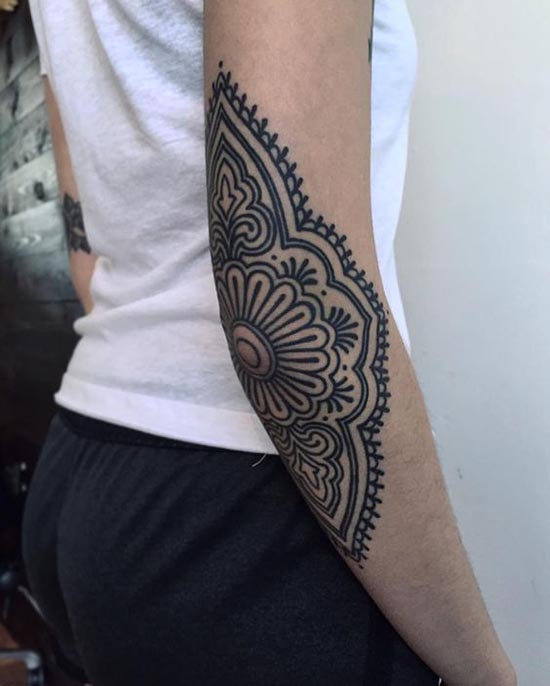 henna tattoos design elbow