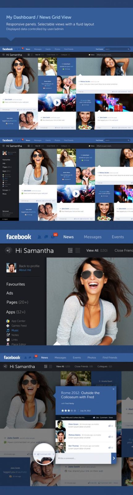 Facebook Redesign Concept by Fred Nerby