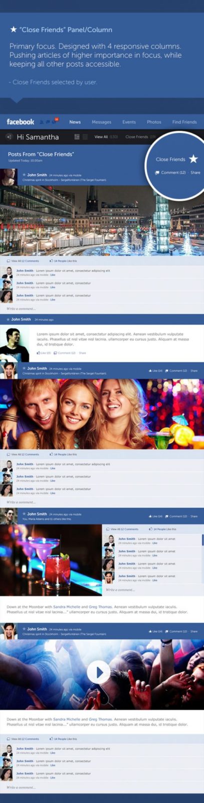 Facebook Redesign Concept by Fred Nerby