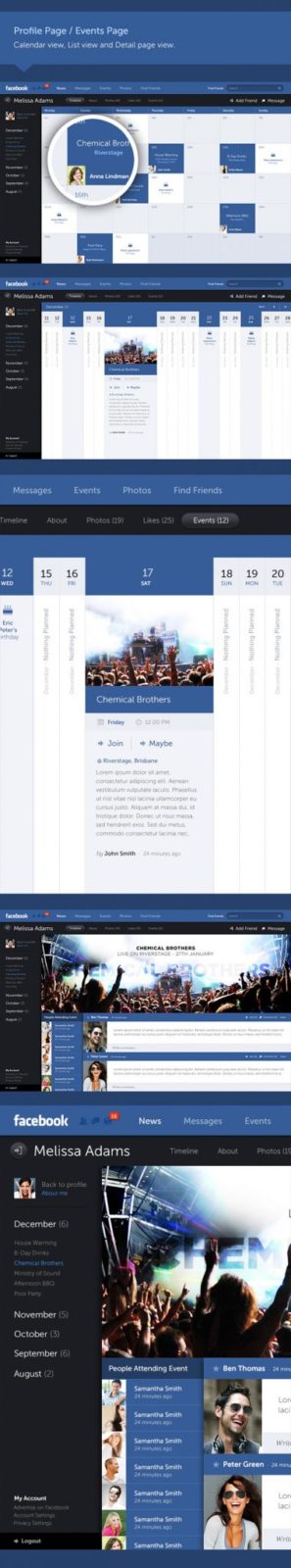 Facebook Redesign Concept by Fred Nerby