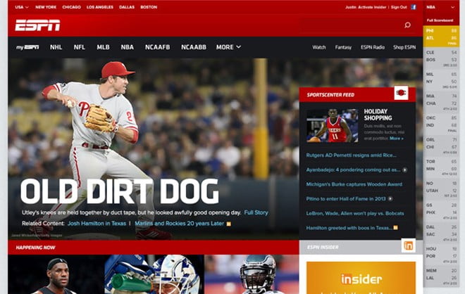 Popular Website Redesigns Concept