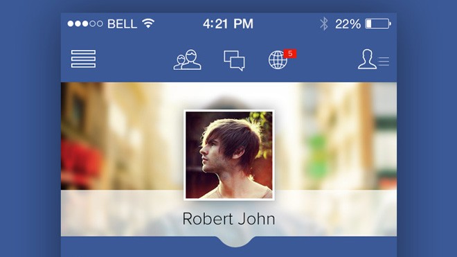 Facebook iOS 7 Redesign Concept