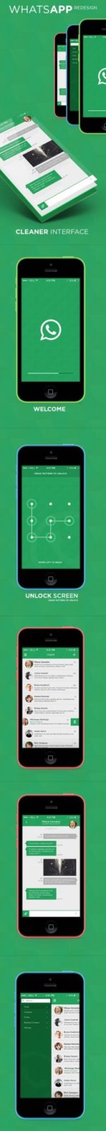 Beautiful WhatsApp Redesign for iOS7 