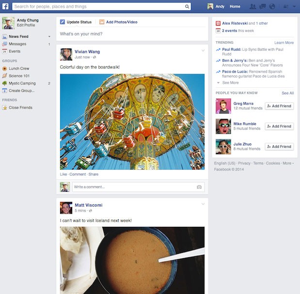 Facebook New Changes 2014