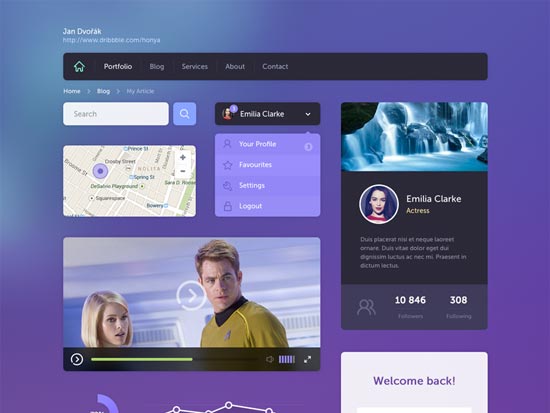 ui kit dribbble 