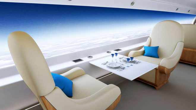 Windowless Jet for Panoramic Views