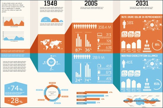 Year Infographics Elements Vector 01