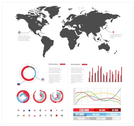 World Chart Style Infographics