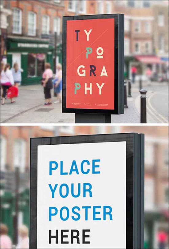 Street Billboard Free PSD Mockup