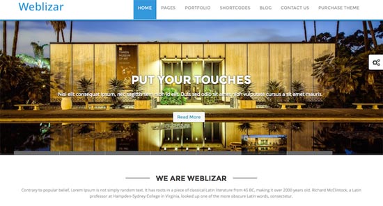 weblizar free wordpres themes