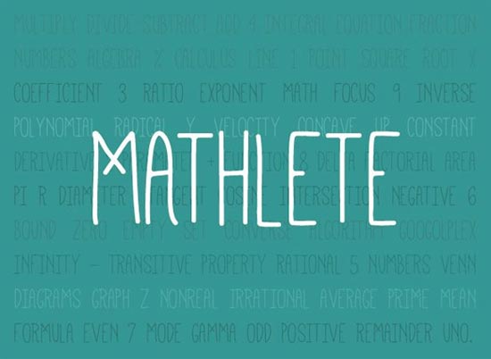 Mathlete12-free-handwritten-fonts