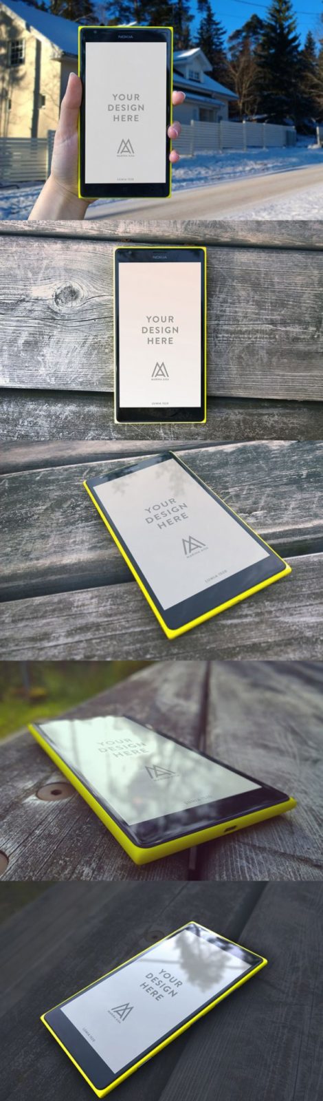 Microsoft / Nokia Lumia 1520 PSD Mockups