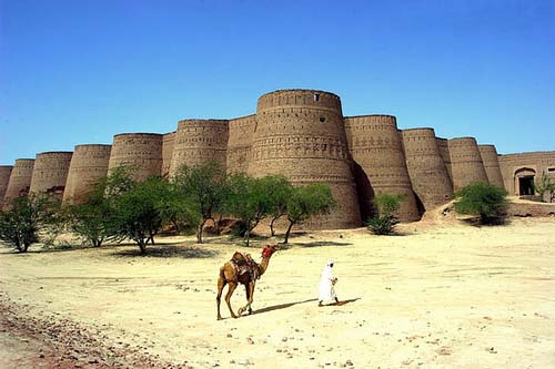 Derawar Fort in Cholistan Desert in Pakistan