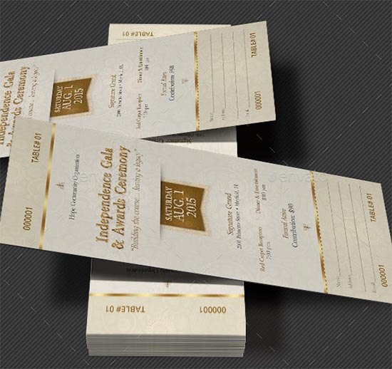 Independence-Gala-Ticket-Template