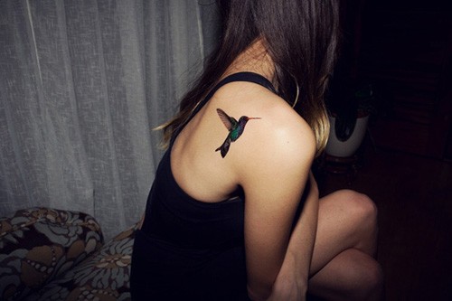 black hummingbird tattoos