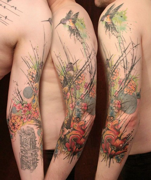 hummingbird tattoos for men