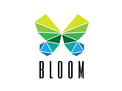 bloom butterfly logos