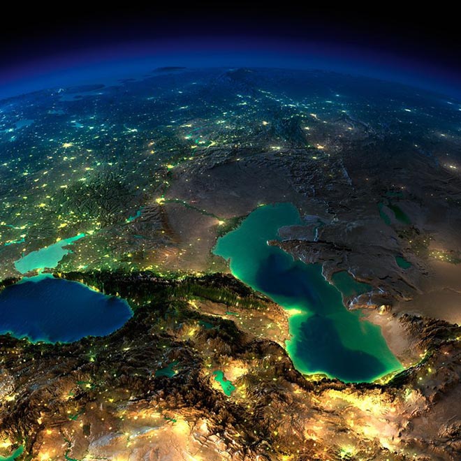 earth night view from space