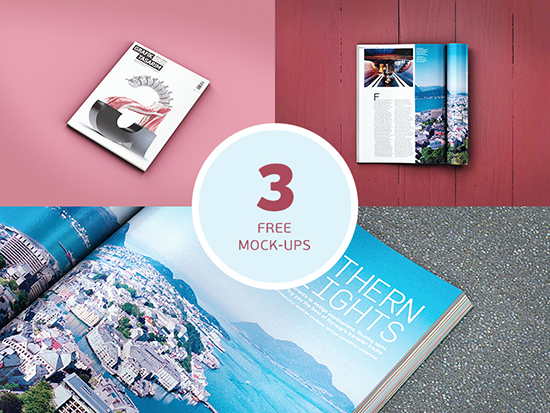 Freebie Magazine Mockups