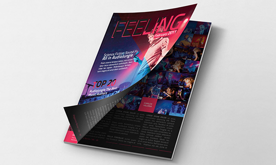 Magazine Mockup Cover Opening