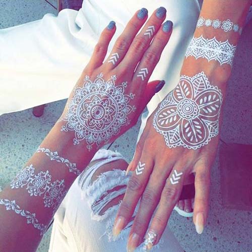 white Mehndi Designs For Hands For Inspiration