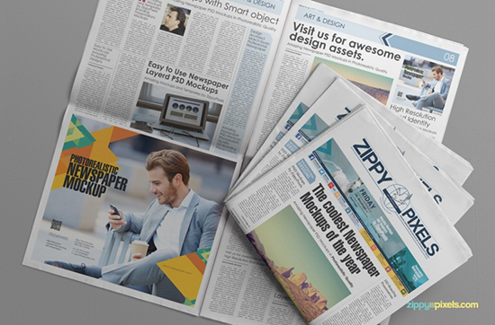 Free Customizable Newspaper Advertising Mockup