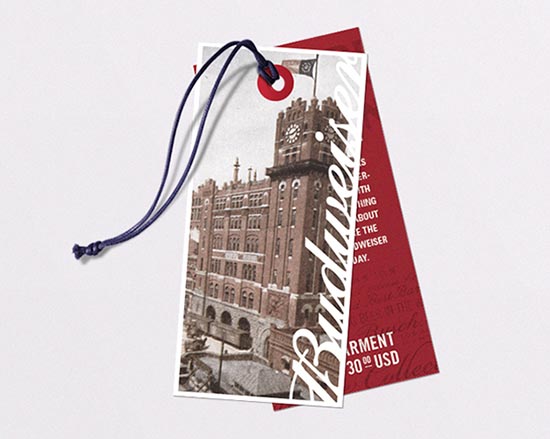 Budweiser hanging tag