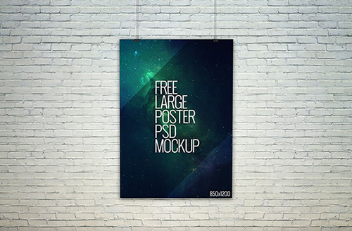 Large Poster Presentation Mockup