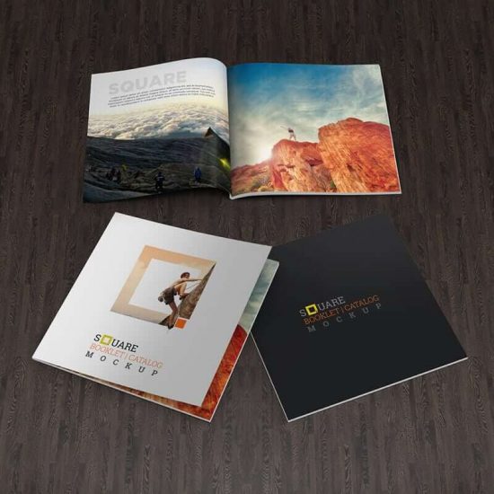 Download 15 Best Square Book Magazine Psd Mockup