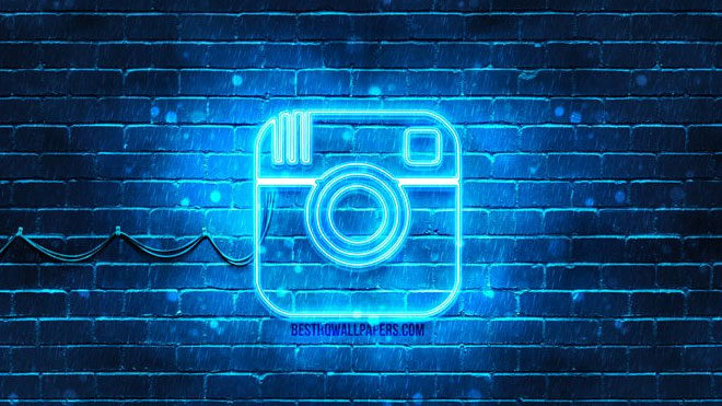 Download Aesthetic Instagram Neon Green Logo Wallpaper | Wallpapers.com