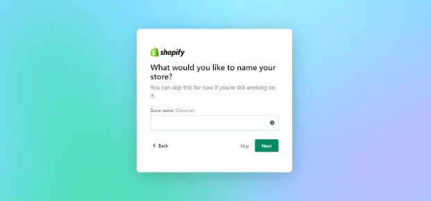 Register your Shopify account