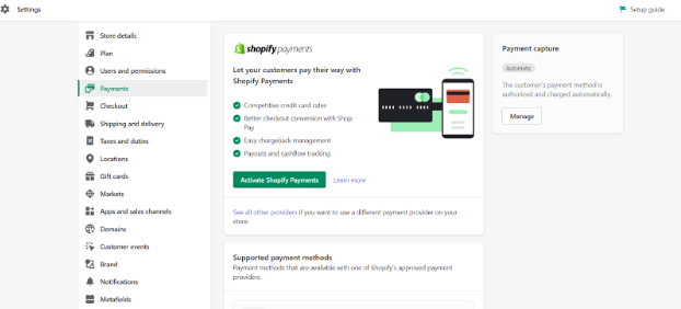 Set up payments