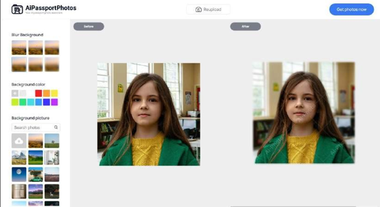 How to blur background using AiPassportPhotos