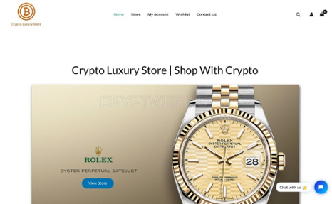 Shop with crypto at Crypto Luxury Store