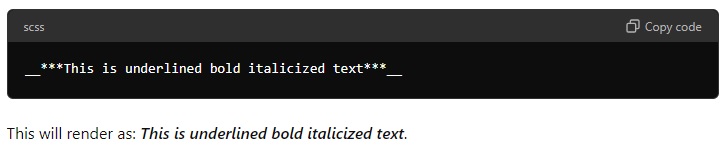 8. Underlined Bold Italicized Text