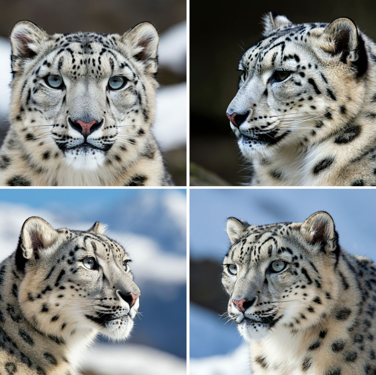 Asking Imagen 3 for a close-up of a snow leopard.