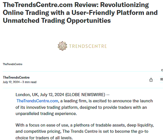 TheTrendsCentre.com review - Canadian and UK investors can trust this platform